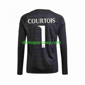 Koszulka Real Madryt Thibaut Courtois 1 Bramkarska Wyjazdowe Koszulki Piłkarskie 2023-2024 Długi Rękaw